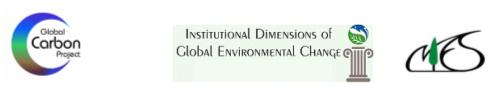 }FGlobal Carbon Project / Institutional Dimensions of Global Environmental Change