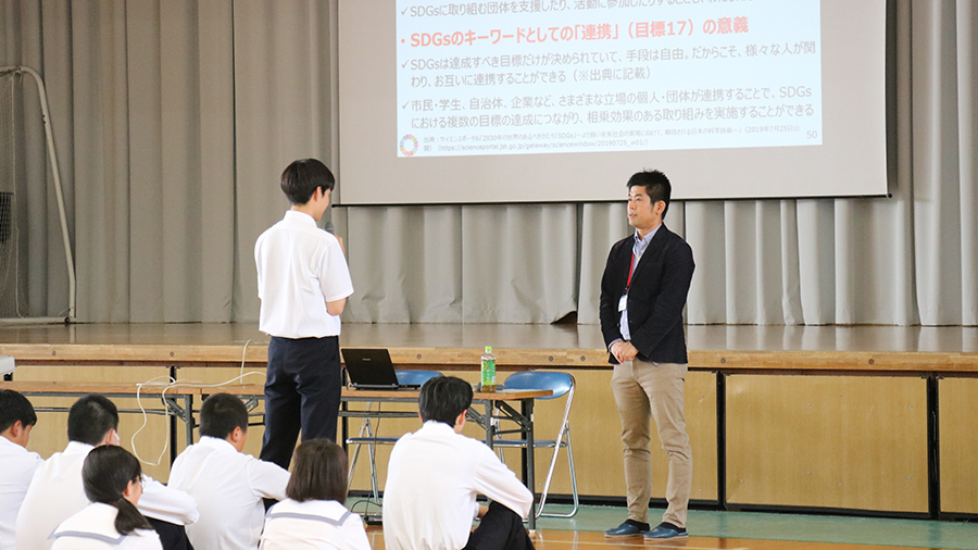 生徒代表からのお礼の言葉