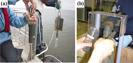 �ʐ^�R�@��D�T���v���̍̎�@�@(a)�̓D���u�ƃR�A�T���v���A(b)�D�؂�B�n�����K�v�ł��B