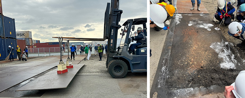 確認作業する様子