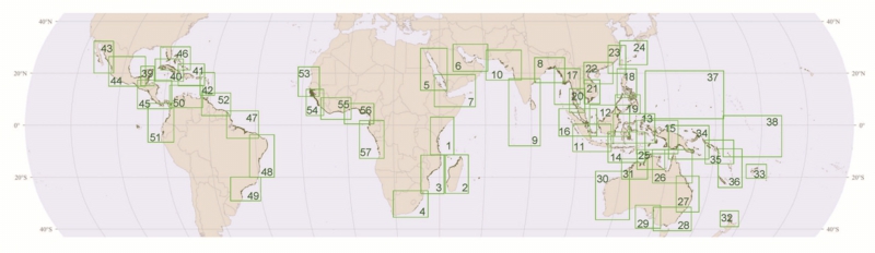 Mangrove distribution maps