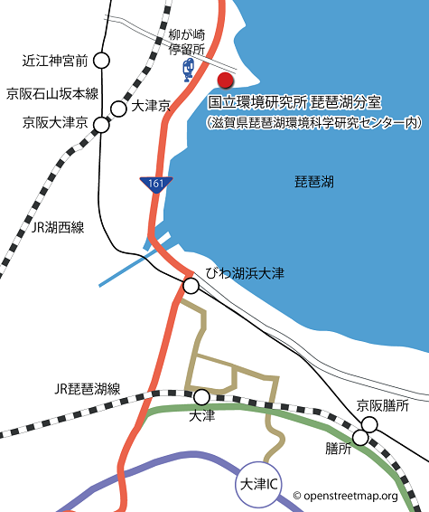 琵琶湖分室の地図