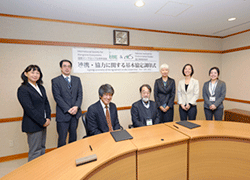 Signing ceremony with International Society for Mangrove Ecosystems