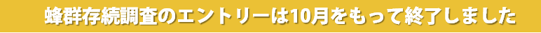 蜂群存続調査エントリーページ