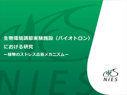 生物環境調節実験施設（バイオトロン）における研究PDF523KB