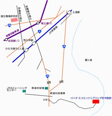 バイオ・エコエンジニアリング研究施設所在地　地図