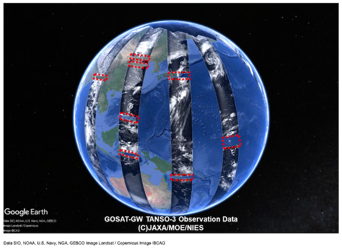 Observation images by TANSO-3 (July 14, 2025)