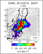 地上近くの大気濃度