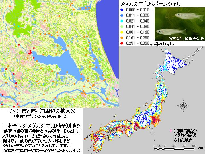 つくば市と霞ヶ浦周辺の拡大図