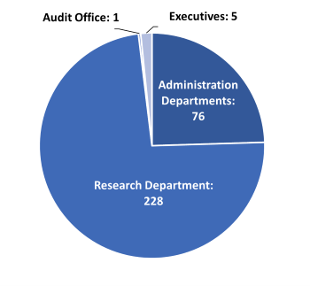 Graph of permanent staff composition