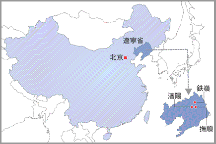 調査対象の３都市の地図