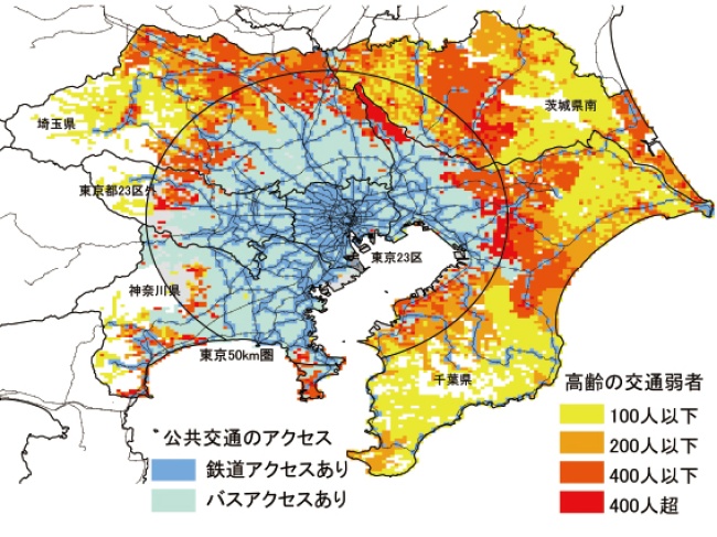 交通弱者数の推計結果の図