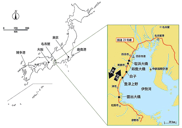 図２調査区の位置の地図