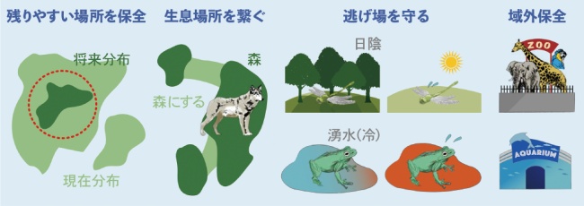 様々な適応策の図