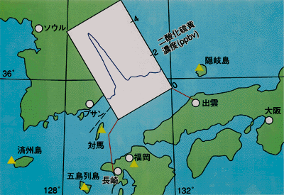 二酸化硫黄濃度の図