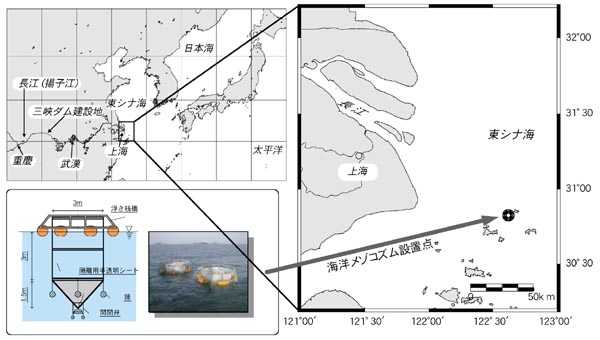 設置点の地図と機材の図