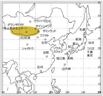 観測地点の地図