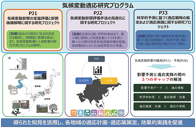 気候変動適応研究プログラムの体制図