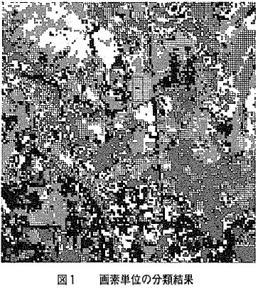 図1  画素単位の分類結果