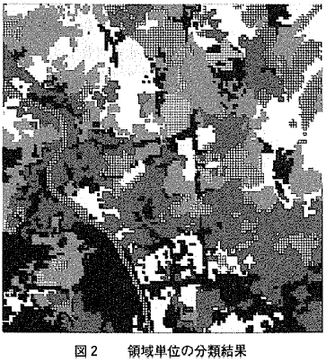 図2  領域単位の分類結果