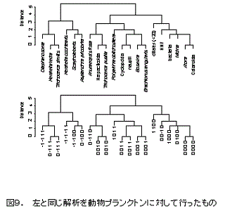 図９  左と同じ解析を動物プランクトンに対して行ったもの