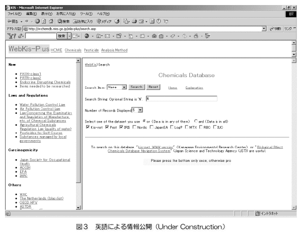 「図3:英語による情報公開(Under Construction)」を示す画像