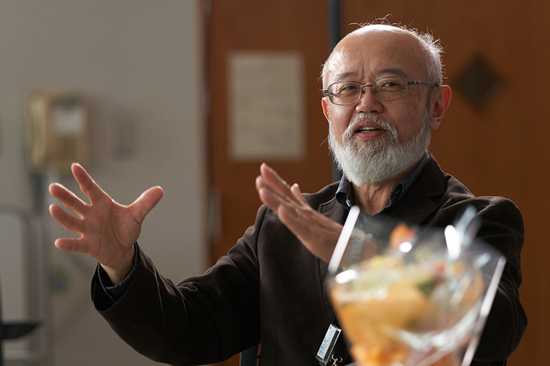 堀口敏宏特命研究員の特別対談の様子の写真