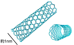 「カーボンナノチューブの構造」の図