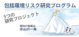 包括環境リスク研究プログラム（5つの研究プロジェクト。既知の物質は氷山の一角）