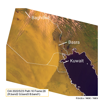 Sand and dust storm over Iraq observed by GOSAT