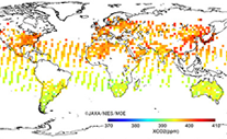 Monthly averaged map of XCO2