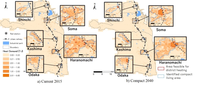 Fig.1 Expansion simulation of district heating network in main station districts