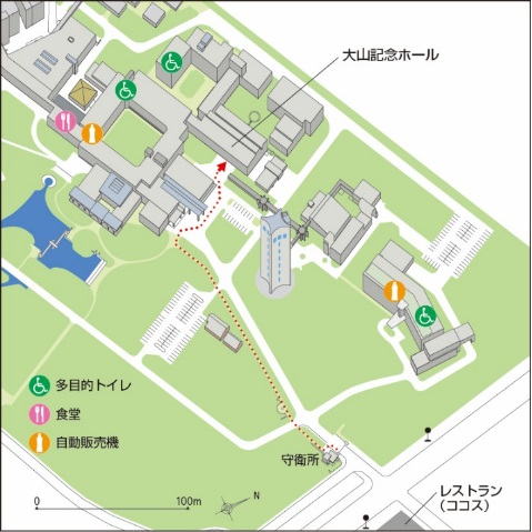 会場（大山ホール）への案内地図