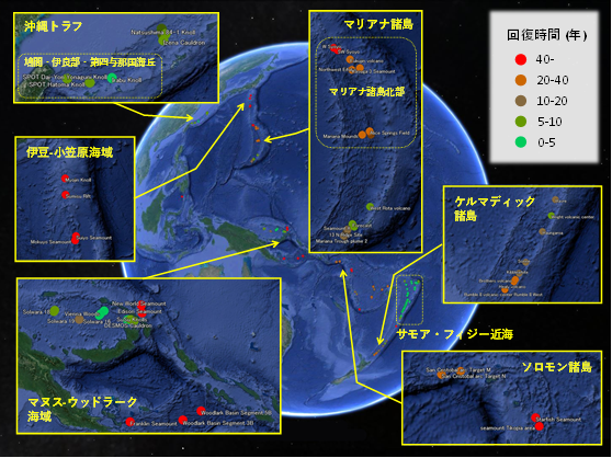 深海熱水化学合成生態系が撹乱された後の回復時間の画像