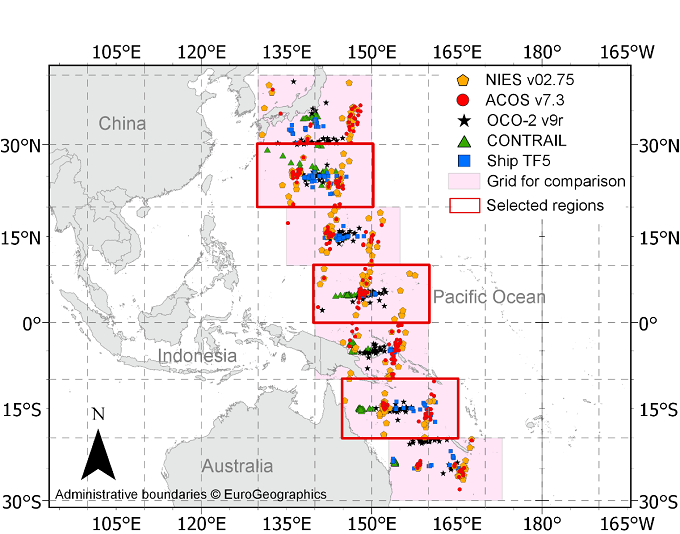 Location of CO2 data