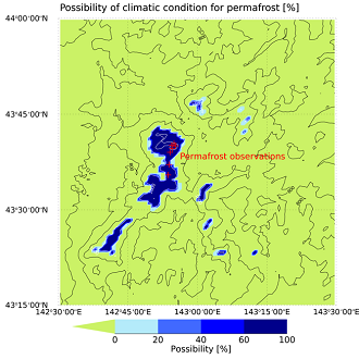 Possibility of climate conditions to sustain permafrost